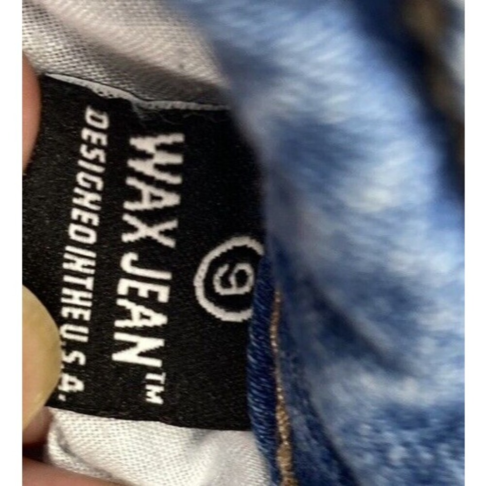 Wax Jean Los Angeles Distressed Skinny Jeans Womens 28 Blue Ripped Stretch Denim - Picture 7 of 15